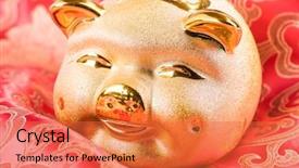  Presentation with 2019 chinese new year - Presentation theme with traditional econimes - 2019 is year background and a red colored foreground