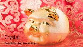  Presentation with chinese new year 2019 - Colorful presentation enhanced with traditional econimes - 2019 is year backdrop and a red colored foreground