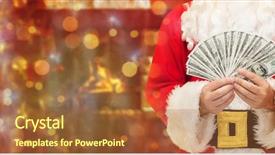  Presentation with christmas holidays - Audience pleasing presentation theme consisting of traditional econimes - christmas holidays winning currency backdrop and a red colored foreground