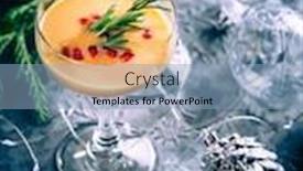  Presentation with liqueur - Slides having traditional-egg-liqueur-or-eggnog background and a light blue colored foreground