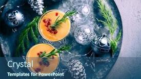  Presentation with liqueur - Audience pleasing theme consisting of traditional-egg-liqueur-or-eggnog backdrop and a ocean colored foreground