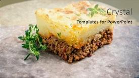  Presentation with english - Cool new slides with traditional-english-shepherd-pie-offered backdrop and a blonde colored foreground