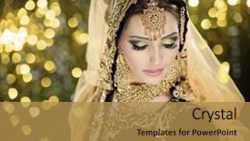  Presentation with indian traditional - Presentation consisting of traditional ethnic asian indian bridal background and a gold colored foreground