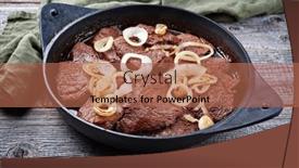  Presentation with soy sauce - Slide deck featuring traditional-filipino-dry-aged-angus background and a coral colored foreground