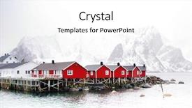  Presentation with tamil kavithai traditional - Cool new PPT theme with traditional fishermen cabins in lofoten backdrop and a white colored foreground