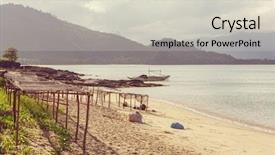  Presentation with philippine traditional - PPT layouts featuring traditional fishing village in palawan background and a lemonade colored foreground