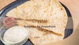  Presentation with dip - Theme consisting of traditional-flatbread-with-dip background and a lemonade colored foreground