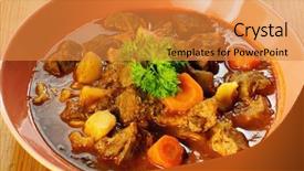  Presentation with traditional - Cool new presentation with traditional food - hungarian goulash backdrop and a gold colored foreground