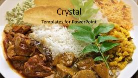  Presentation with curry - Slides with traditional food - sri lankan rice and curry background and a yellow colored foreground