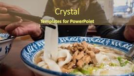  Presentation with noodles - Beautiful slides featuring traditional-food-of-taiwanese-hakka backdrop and a tawny brown colored foreground