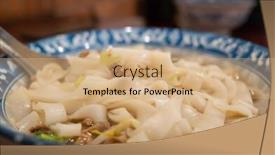  Presentation with flat - Slides featuring traditional-food-of-taiwanese-hakka background and a coral colored foreground