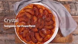  Presentation with tart tatin - Cool new theme with traditional-french-apple-pie-apple backdrop and a tawny brown colored foreground