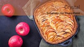  Presentation with apple - Slides having traditional-french-apple-tarte-offered background and a coral colored foreground