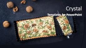  Presentation with walnut - Theme enhanced with traditional-french-autumn-walnut-spinach background and a wine colored foreground