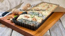  Presentation with walnut - Slide deck with traditional-french-autumn-walnut-spinach background and a coral colored foreground