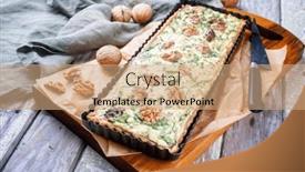  Presentation with walnut - Slide set enhanced with traditional-french-autumn-walnut-spinach background and a coral colored foreground