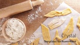  Presentation with carnival - Beautiful slides featuring traditional-french-bugnes-for-carnival backdrop and a coral colored foreground