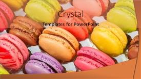  Presentation with traditional - Presentation theme featuring traditional-french-colorful-macarons background and a coral colored foreground