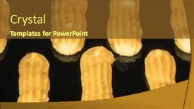  Presentation with baking - Slide set featuring traditional french eclairs baking and growth in the oven background and a tawny brown colored foreground