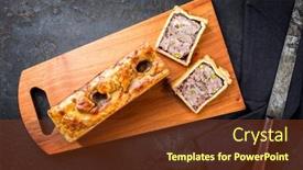  Presentation with free traditional - Presentation theme consisting of traditional-french-pate-en-croute background and a tawny brown colored foreground