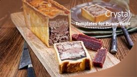  Presentation with traditional - Slides featuring traditional-french-pate-en-croute background and a red colored foreground