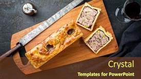  Presentation with traditional - Cool new PPT layouts with traditional-french-pate-en-croute backdrop and a tawny brown colored foreground