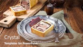  Presentation with liver - Cool new slides with traditional-french-pate-en-croute backdrop and a coral colored foreground