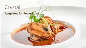  Presentation with provencal cuisine - Theme featuring traditional-french-soup-with-seafood background and a cream colored foreground