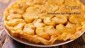 Presentation with tart tatin - Amazing presentation design having traditional-french-tart-tatin-apple backdrop and a gold colored foreground