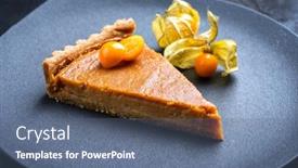  Presentation with orange fruit - Slides featuring traditional-french-tarte-au-citron background and a ocean colored foreground