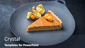  Presentation with orange fruit - Slide deck enhanced with traditional-french-tarte-au-citron background and a ocean colored foreground