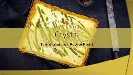  Presentation with asparagus - Slide deck consisting of traditional-french-tarte-with-green background and a yellow colored foreground