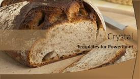  Presentation with german - PPT theme having traditional-fresh-german-krustenbrot background and a coral colored foreground