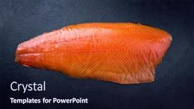  Presentation with salmon - Cool new slides with traditional-fresh-graved-salmon-fillet backdrop and a wine colored foreground