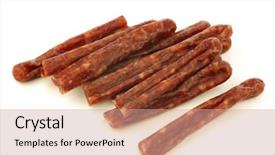  Presentation with traditional - Presentation theme having traditional frisian dried sausage sticks background and a  colored foreground