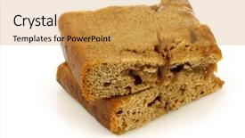  Presentation with traditional - PPT theme enhanced with traditional frisian pastry called kandijkoek background and a yellow colored foreground