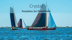  Presentation with sailing - Slide deck featuring traditional-frisian-wooden-sailing-ships background and a light blue colored foreground