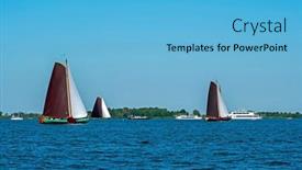  Presentation with sailing - Slide deck consisting of traditional-frisian-wooden-sailing-ships background and a light blue colored foreground