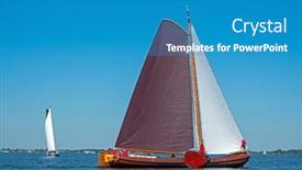  Presentation with sailing - Slides consisting of traditional-frisian-wooden-sailing-ships background and a teal colored foreground