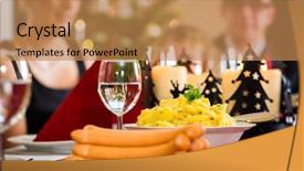  Presentation with christmas eve religious - Presentation consisting of traditional german christmas eve dinner background and a  colored foreground