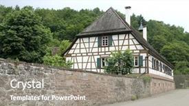  Presentation with german - Cool new PPT layouts with traditional german house in typical backdrop and a  colored foreground