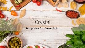  Presentation with vintage food - Theme enhanced with traditional-greek-food-on-vintage background and a lemonade colored foreground