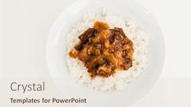  Presentation with chinese traditional - Theme with traditional hand made chinese cuisine pork rice background and a lemonade colored foreground