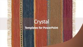  Presentation with traditional - Slide deck consisting of traditional handmade colorful rug isolated background and a tawny brown colored foreground