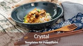  Presentation with chinese traditional - PPT layouts having traditional home made chinese cuisine background and a tawny brown colored foreground