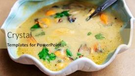  Presentation with olive oil - Beautiful slides featuring traditional-homemade-greek-mussels-spicy backdrop and a yellow colored foreground