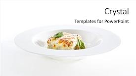  Presentation with food lasagna - PPT layouts featuring traditional homemade italian lasagna background and a white colored foreground