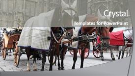  Presentation with vienna - Slides consisting of traditional-horse-coach-fiaker background and a gray colored foreground
