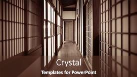  Presentation with traditional japan - Slides featuring traditional-house-in-kyoto background and a tawny brown colored foreground