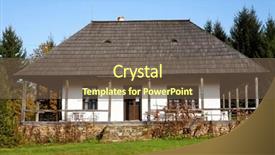  Presentation with maramures - Beautiful theme featuring traditional house in maramures romania backdrop and a violet colored foreground